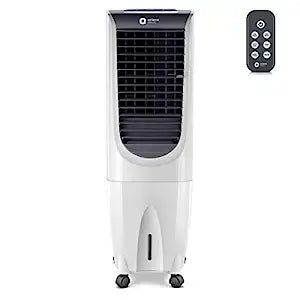Orient Electric CT2604HR Tower Air Cooler with Remote & Honeycomb Pads - 26L, White, Grey