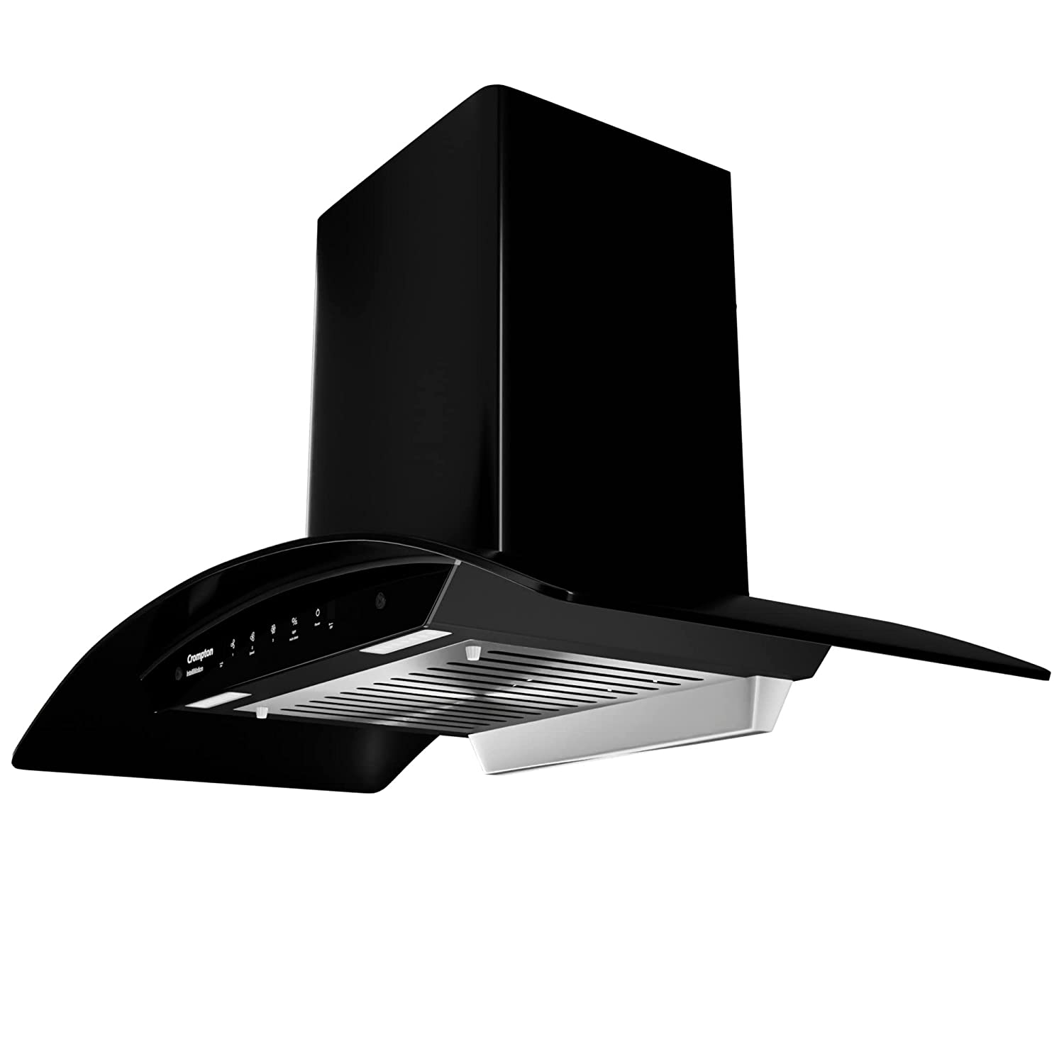 Crompton IntelliMotion Curved 90 cm Chimney Baffle Filter Black 990 m³/hr (CHD-IMC90BFA-MBL)