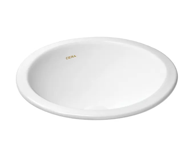 Cera S2030113 Circle Counter wash basin  380 x 380 x 150 mm White Colour
