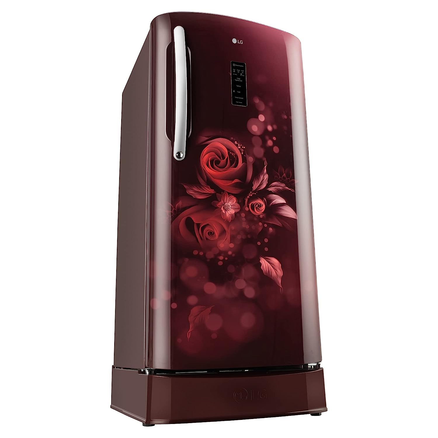 LG 201 L 5 Star Inverter Direct-Cool Single Door Refrigerator (GL-D211CSEU, Scarlet Euphoria, Base stand with drawer)