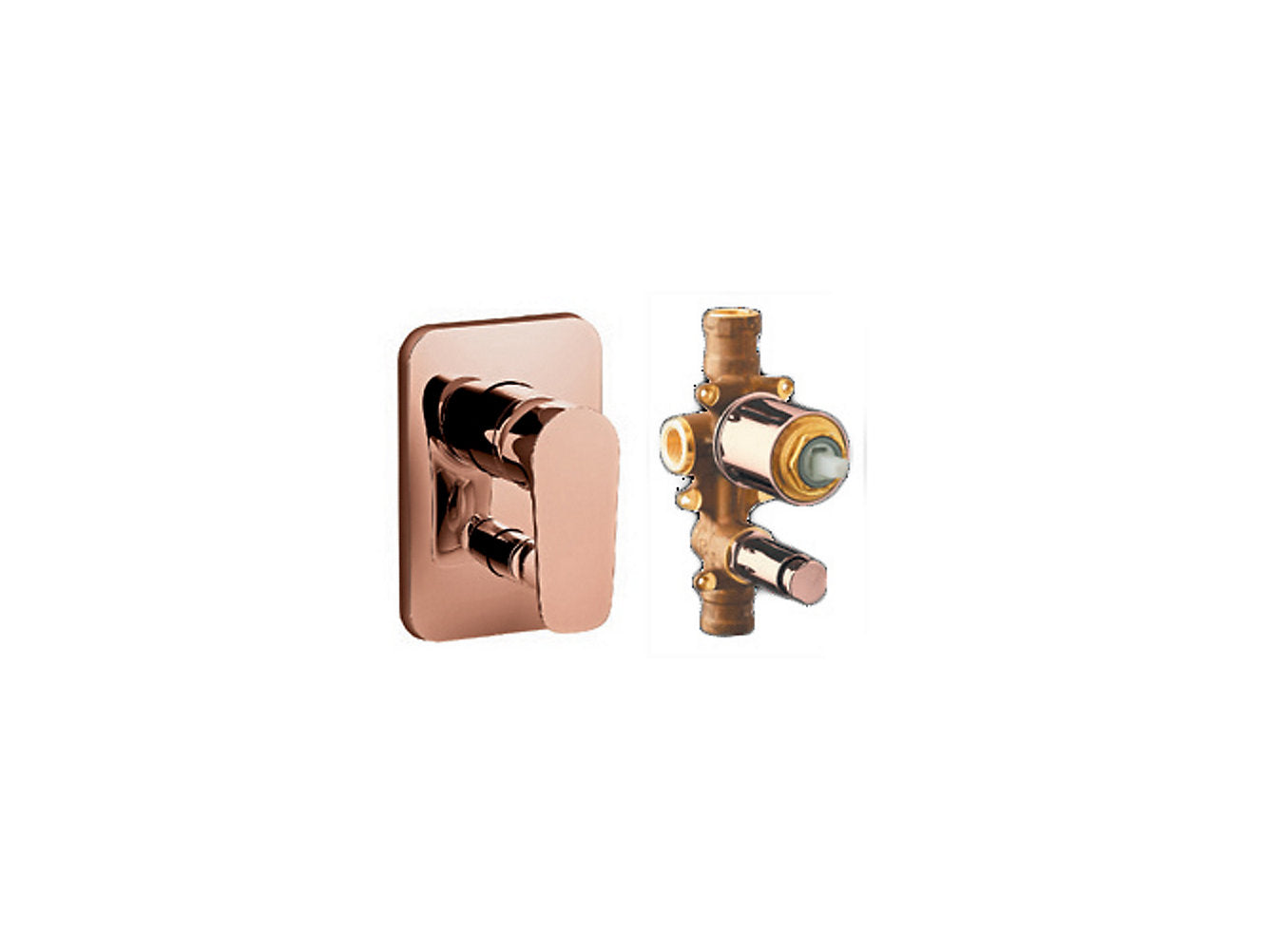 kohler K-22790IN-4-RGD Recessed bath and shower trim with diverter + AT235 valve in rose gold