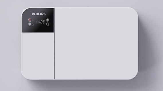 Philips TB5101 Car Thermal Box: 16.5L Car Refrigerator, 12/24V DC Fridge, Portable Freezer with Compressor for Road Trips, Travel & Home Use