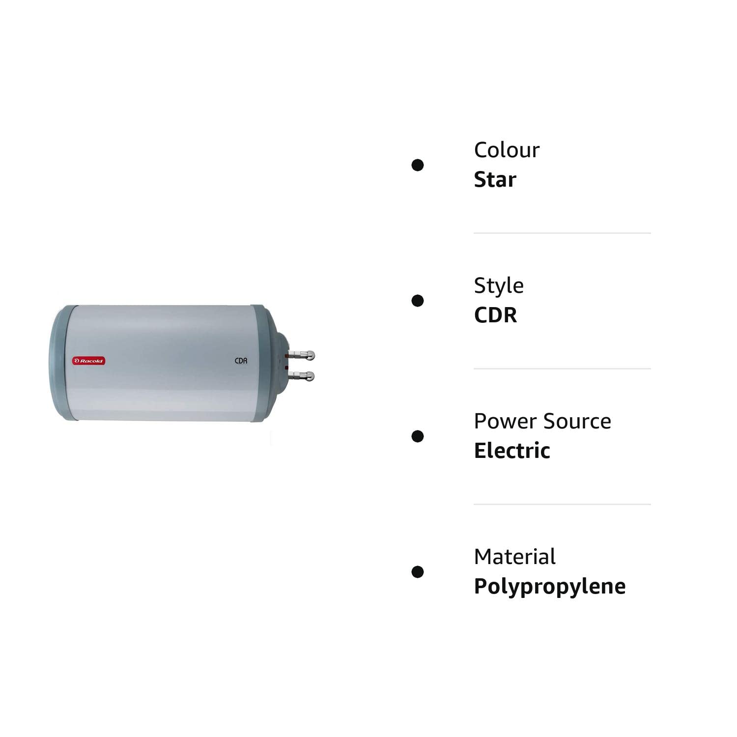 Racold Altro CDR 25 L Horizontal Water Heater (White)