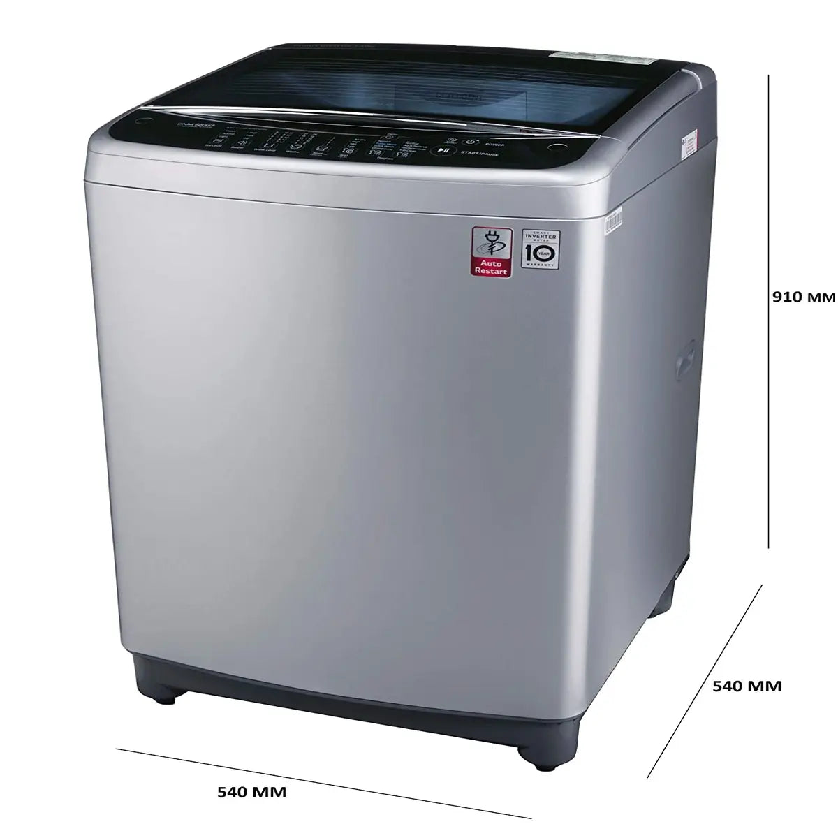LG 7 Kg Inverter Fully-Automatic Top Loading Washing Machine (T8077NEDL1, Free Silver)