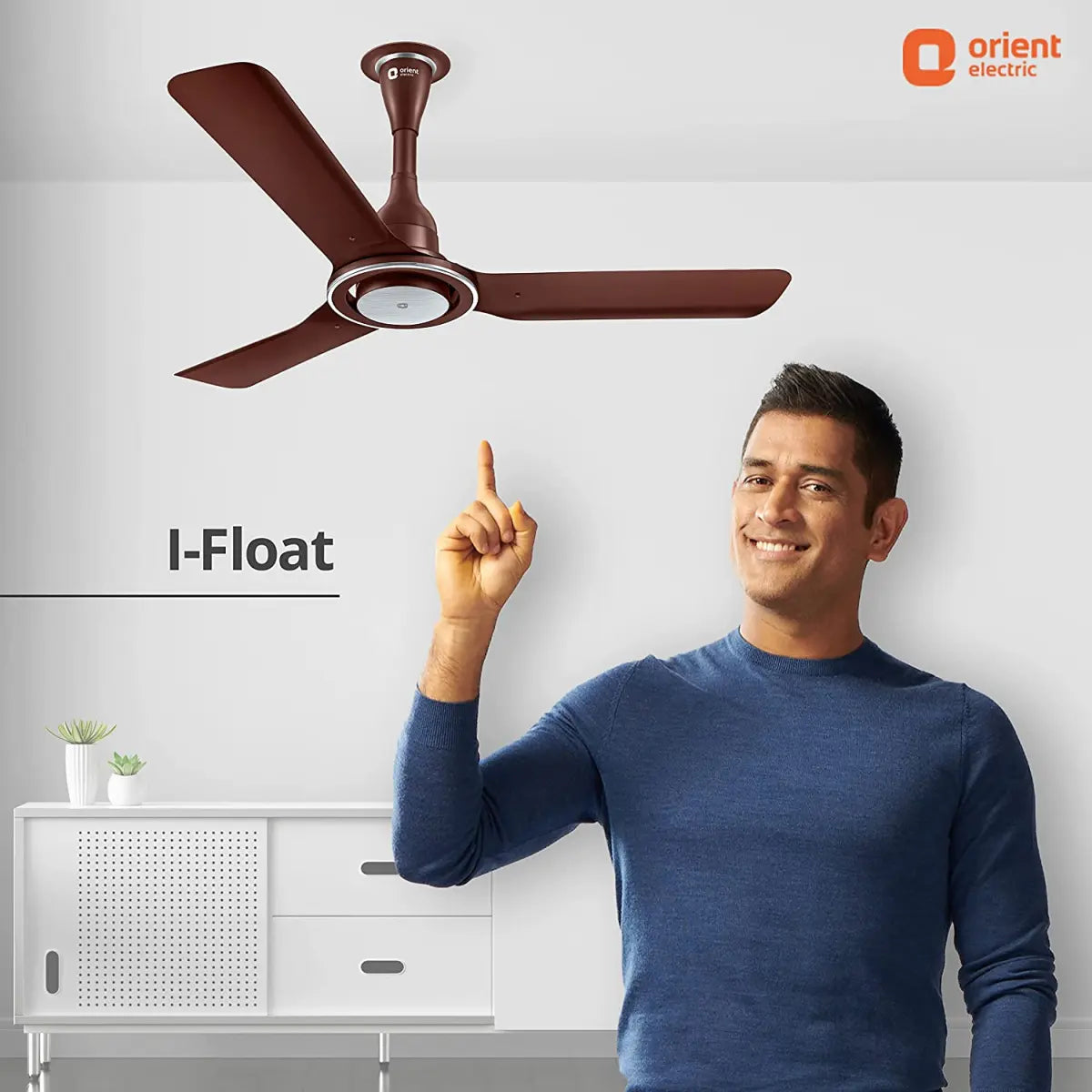 Orient Electric I Float 1200mm 32W Intelligent BLDC Ceiling Fan for Home  BLDC Ceiling Fan  (Brown)