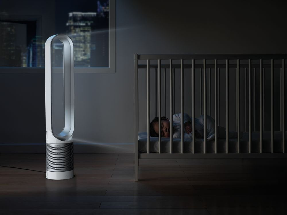 Dyson Pure Cool Link Air Purifier TP03 (White/Silver), Wi-Fi Enabled, Large, Activated Carbon
