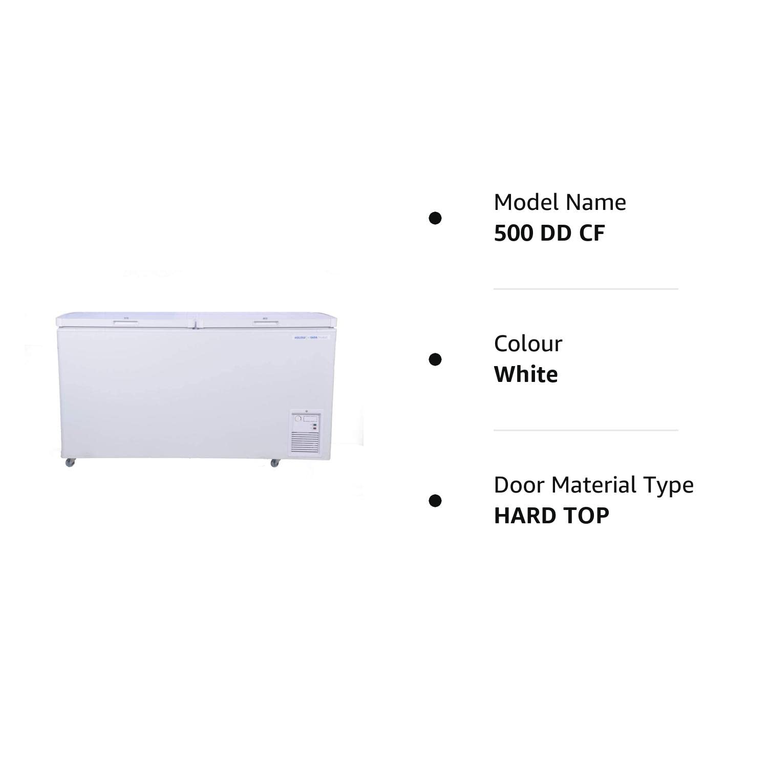 Voltas 500 DD CF Double Door Deep Freezer, 500 Liters, White