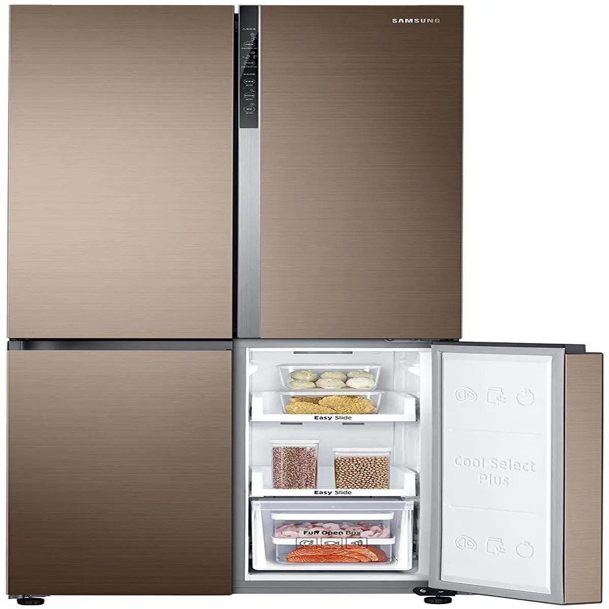 Samsung 594 L Inverter Frost-Free Side-by-Side Refrigerator (RF50K5910DP/TL, Refined Bronze)