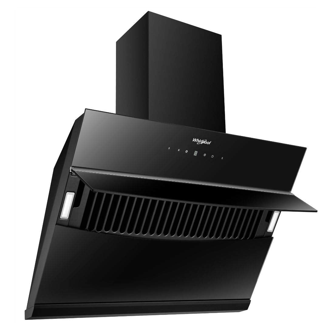 Whirlpool 60 cm 1260 m³/HR Auto-Clean Angular Kitchen Chimney (VFL 601 HAC HOOD, Filterless Technology, Touch Control, Black)