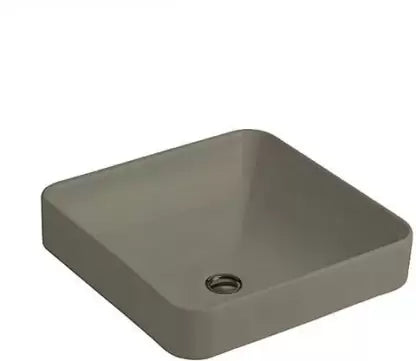 kohler K-2661IN-K4 413mm square vessel basin without faucet hole in cashmere