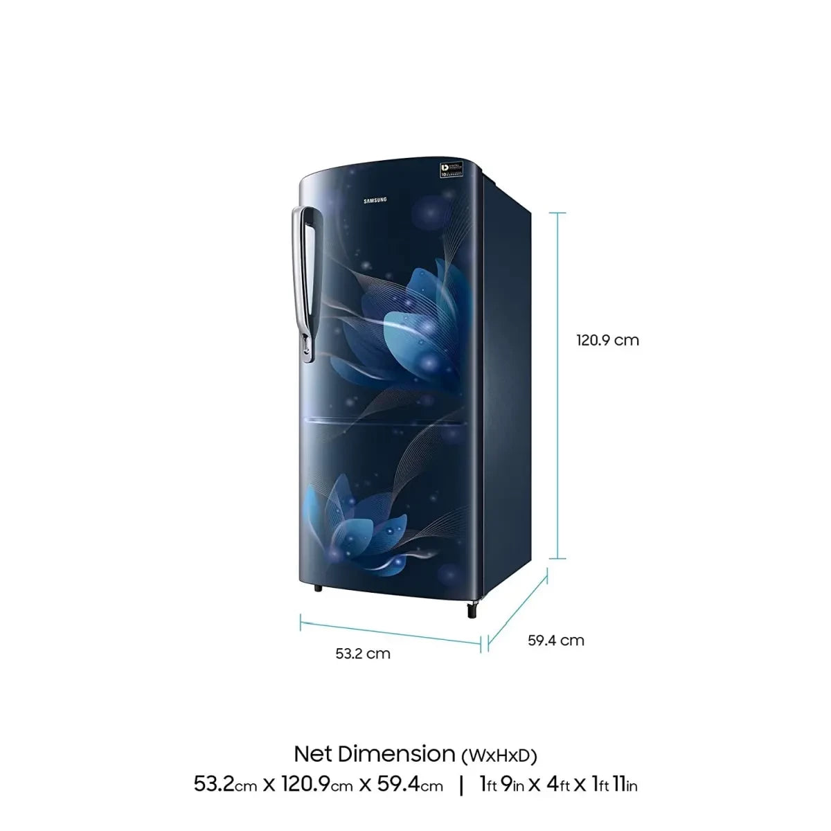 Samsung 192 L 4 Star Inverter Direct-Cool Single-Door Refrigerator (RR20N272YU8)