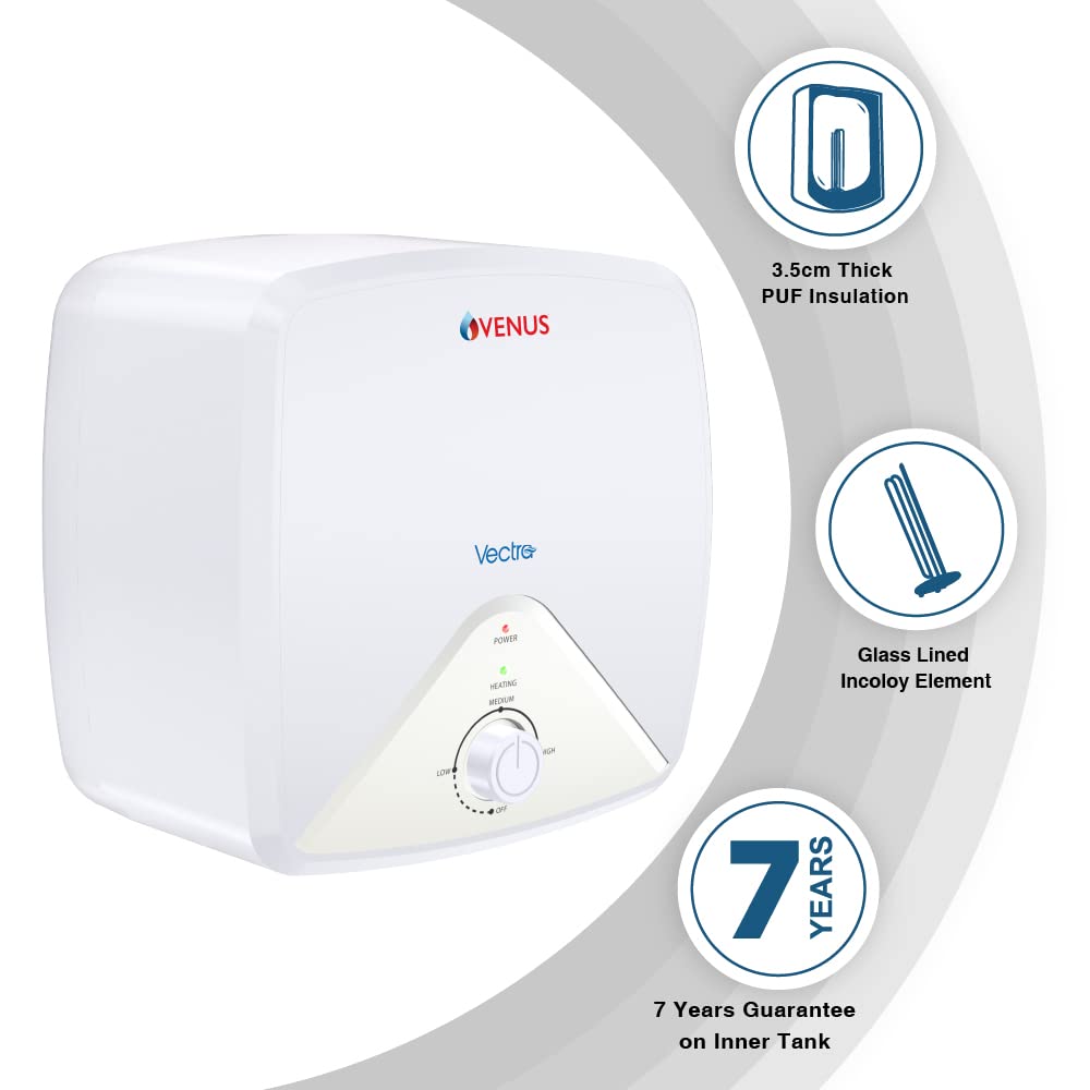 Venus Vectra 25VS 25-L Water Heater Silver Sparkle