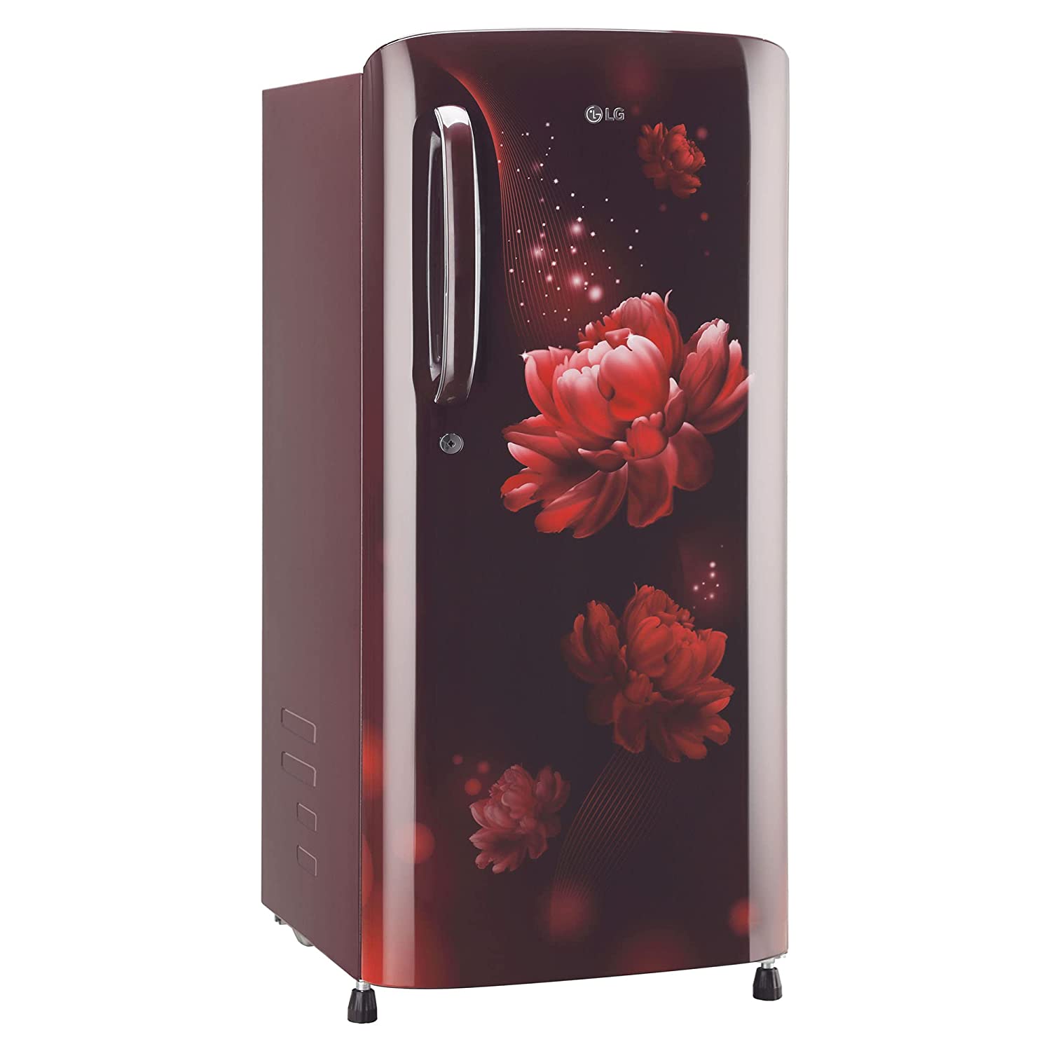 LG 185 L 3 Star Direct-Cool Single Door Refrigerator (GL-B201ASCD, Scarlet Charm, Moist 'N' Fresh)
