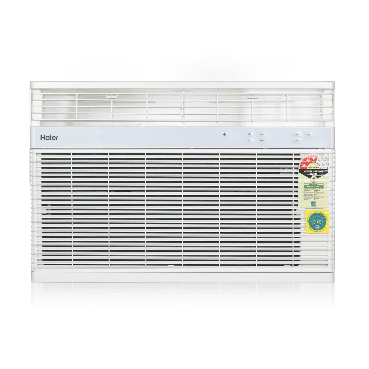 Haier 1.5 Ton 3 Star Fixed Speed Window AC (Copper, Antibacterial Filter, 2023 Model, HWU18TF-EW3BE-FS, White)