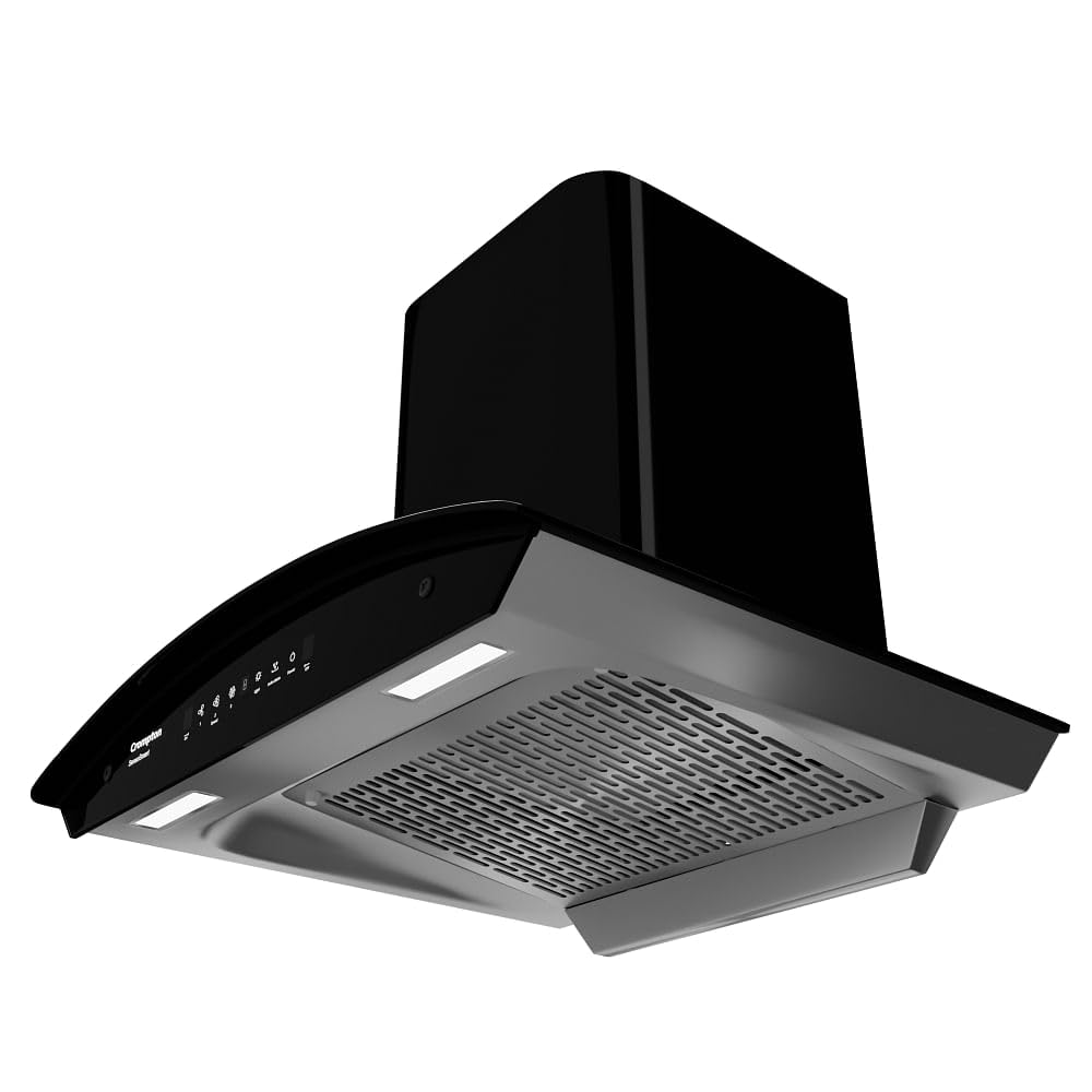 Crompton CHD-SSC60BFX-MBL Senso Smart Curved 60Cm 1416 M3/hr Wall Mounted Chimney
