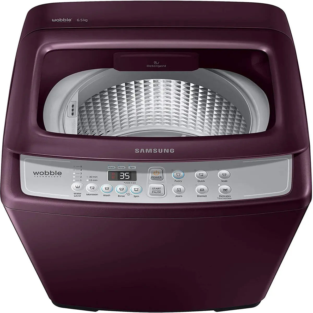 Samsung 6.5 kg Fully-Automatic Top Loading Washing Machine (WA65M4500HP/TL, Sparkling Plum)