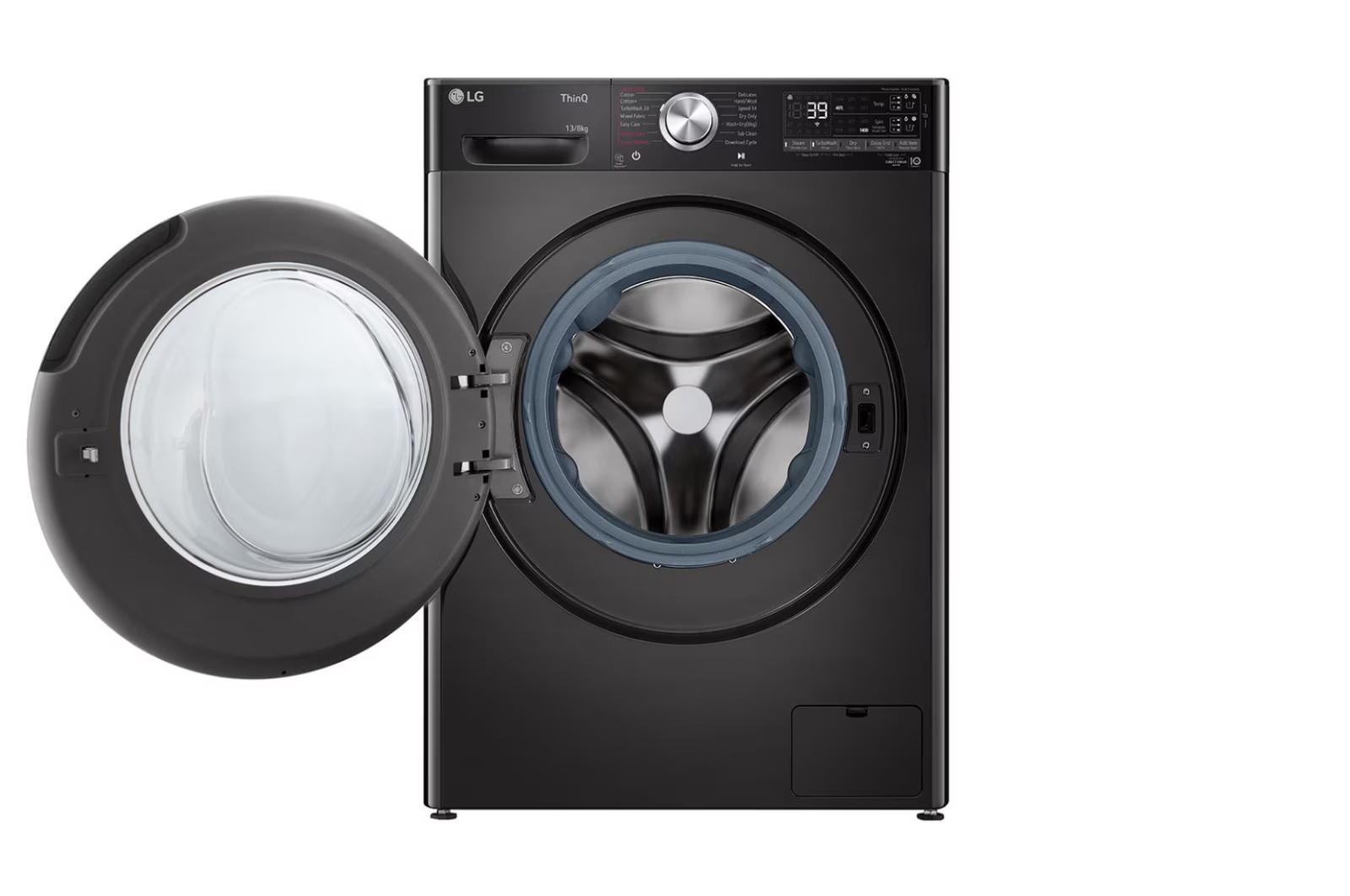 LG 13/08Kg Front Load Washer Dryer FHD1308STB AI Direct Drive ez-Dispense, Black