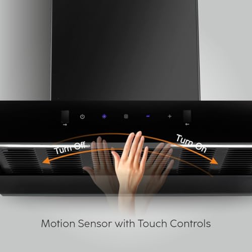 Glen Auto Clean Filterless Chimney with Motion Sensor, 76CM 1200 m3/h (CH6052BLMSAC)