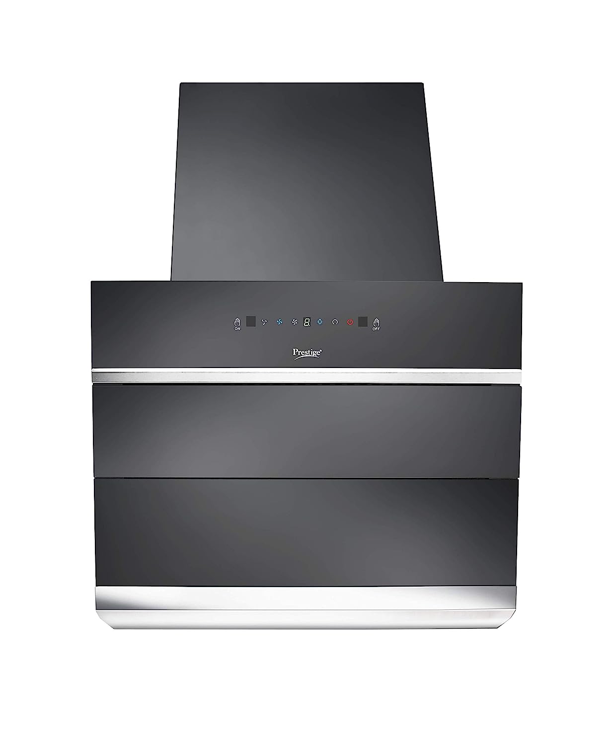 Prestige 60 cm 1100 m??/HR Auto-Clean Angular Kitchen Chimney (AKH 600 MSG, 2 Baffle Filters, Touch Control, Black)