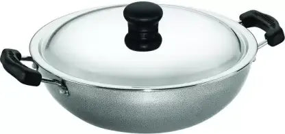 Butterfly Raga Non-Stick Aluminium Kadhai 20 cm diameter with Lid 2 L capacity  (Aluminium, Non-stick, Induction Bottom)