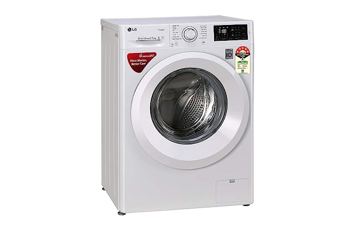 LG 6.5 Kg 5 Star Inverter Fully-Automatic Front Loading Washing Machine (FHT1065HNL White, 6 Motion Direct Drive & Steam