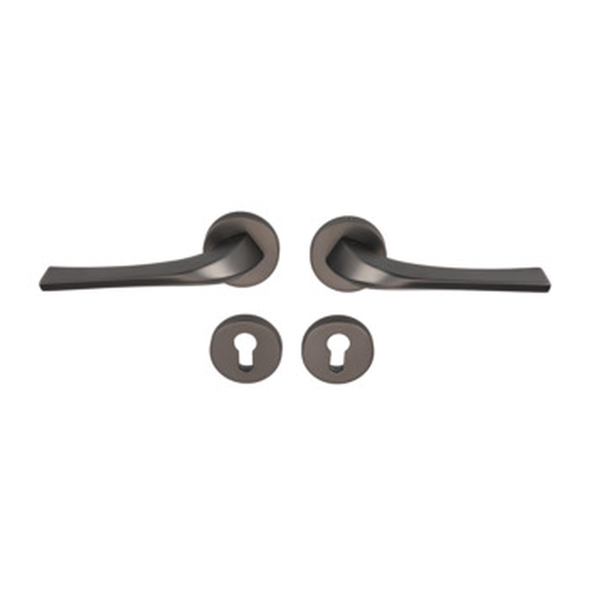 hafele901.79.584  MBK Spica Lever Handle On Rose With EPC Escutcheons