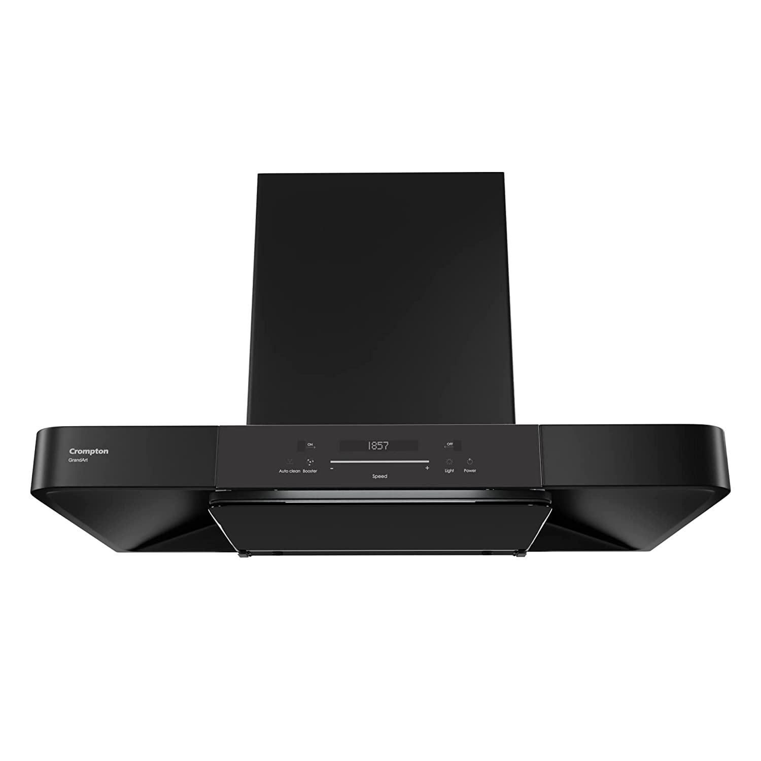 Crompton GrandArt Inverter Motor Box 90cm Chimney Filterles (Black), Free installation&Ducting kit,1890 m³/hr