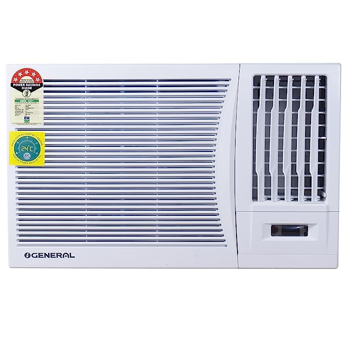 OGeneral AXGB18BAWA 1.5 Ton 5 Star Window AC (Copper, Clean Air Filter, 2021 White)