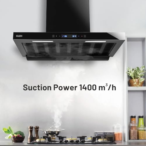 Glen Auto Clean Filterless Chimney 76CM with Inverter Technology, BLDC Motor 1400 m3/h