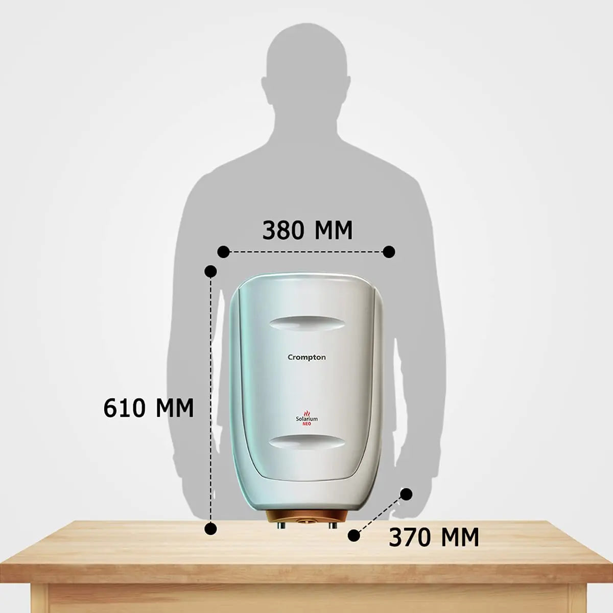 Crompton Solarium Neo 25-L 5 Star Rated Storage Water Heater (Ivory)