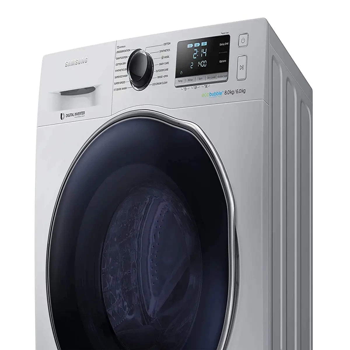 Samsung WD80J6410AS/TL Fully-automatic Front-loading Washing Machine (6 Kg, Silver)