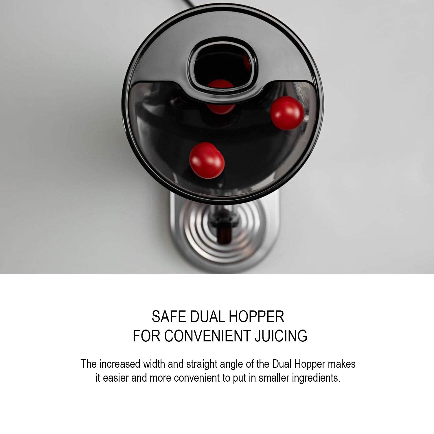 Hurom H-100 Cold Press Slow Juicer Series, 43 RPM, 150 Watts Energy Efficient Motor, all-new 100% Rust-Free Strainers For Fast And Thorough Cleaning, Patented Pulp Adjustor Titanium Grey