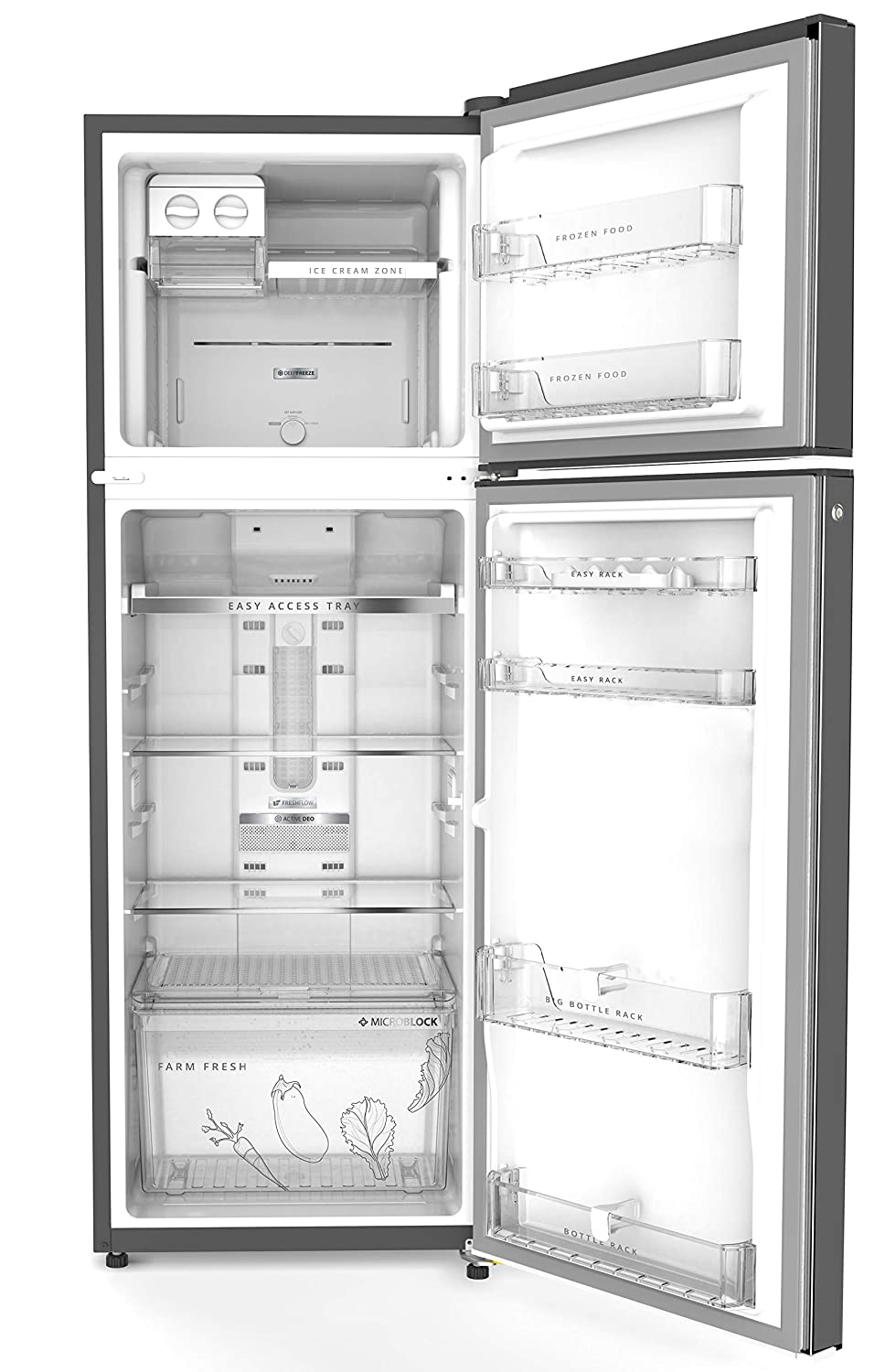 Whirlpool 340 L 3 Star Inverter Frost-Free Double Door Refrigerator (INTELLIFRESH INV CNV 355 3S, German Steel, Convertible, 2022 Model)