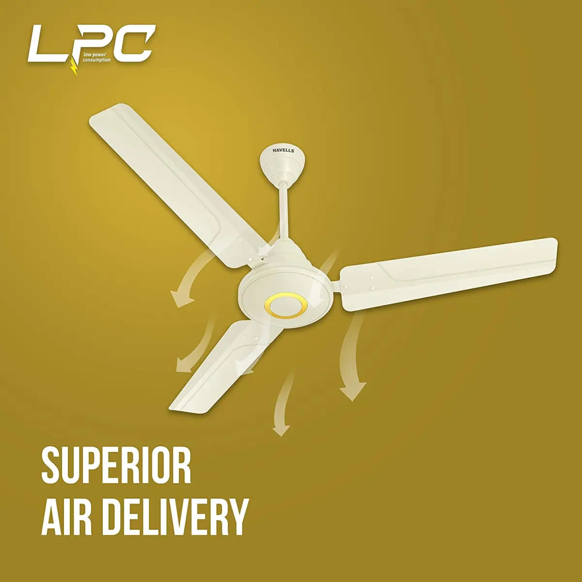 Havells Efficiencia Neo 1200mm BLDC Motor with remote Ceiling Fan (Ivory)