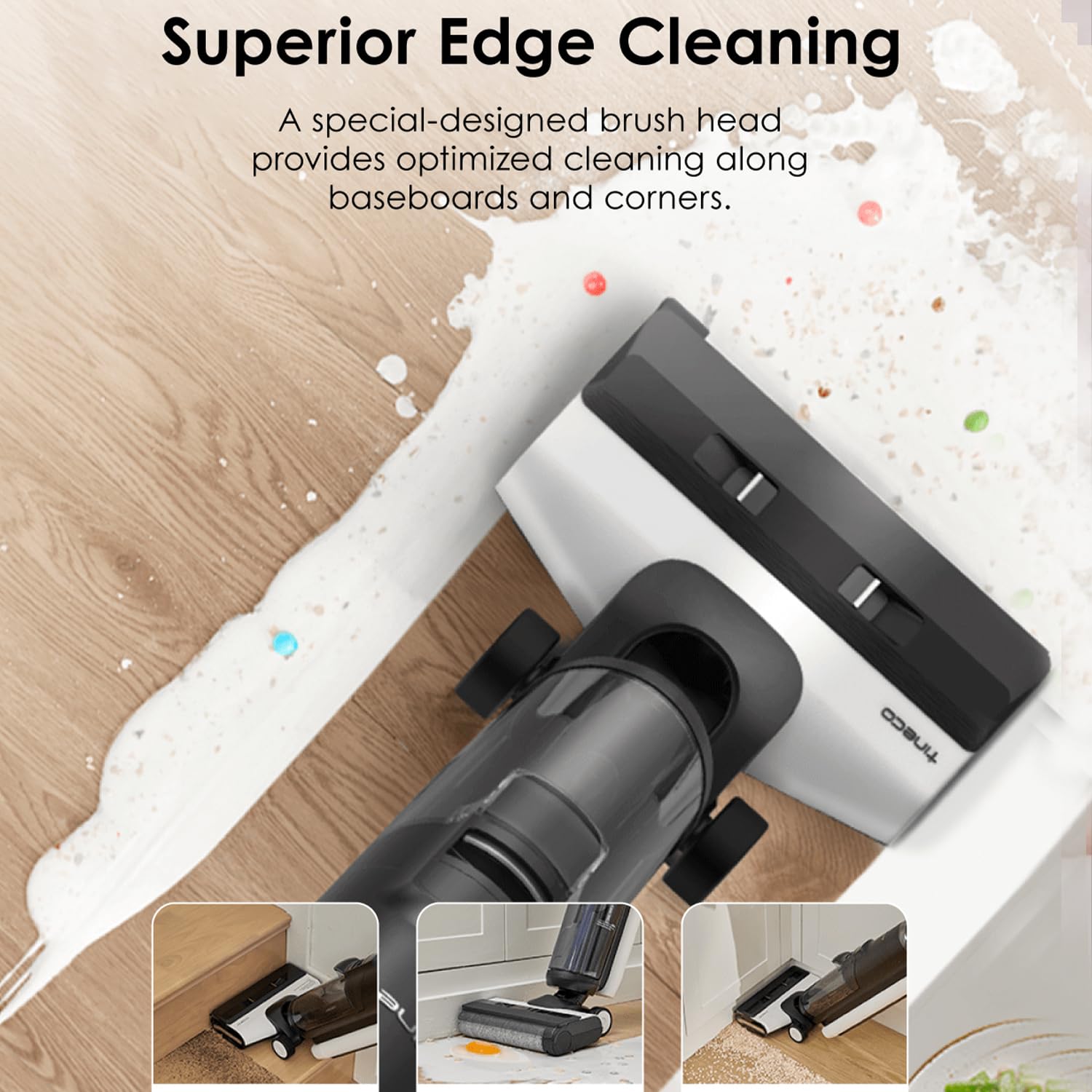 Tineco Floor ONE S5 Plus: Smart Cordless Wet & Dry Vacuum Cleaner and Mop for Hard Floors, Removes Tough Stains & Pet Hair, Patented iLoop & Self-Cleaning Brush
