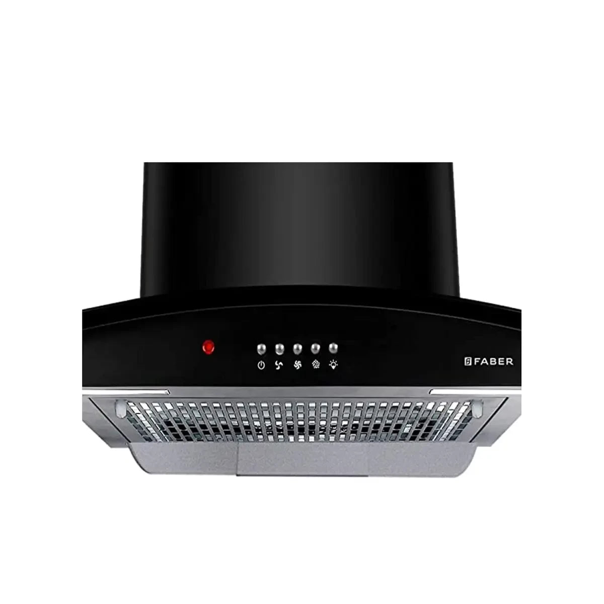 Faber 60 cm 1100 m3/hr Auto-Clean curved glass Kitchen Chimney (HOOD ACE PRO HC PB 60, Filterless technology, PB, BK)