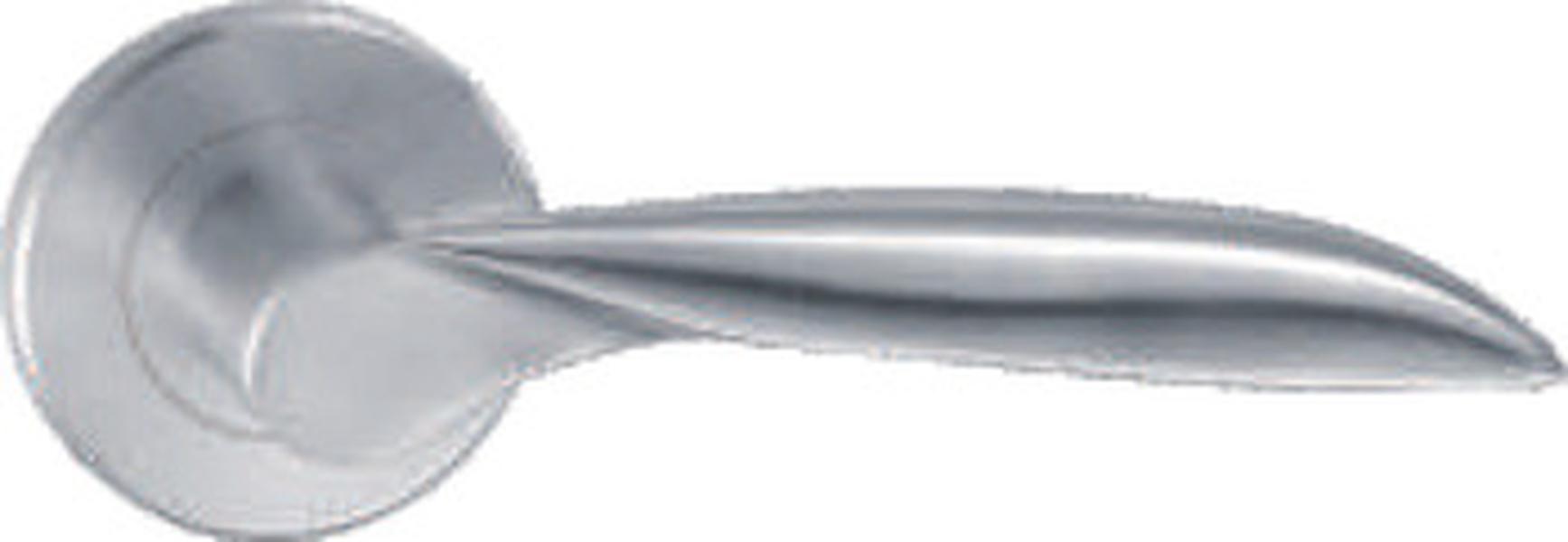 hafele 903.92.676 Stainless Steel Matt Finish Solid E Lever Handle On Rose With Europrofile Cylinder Escutcheon