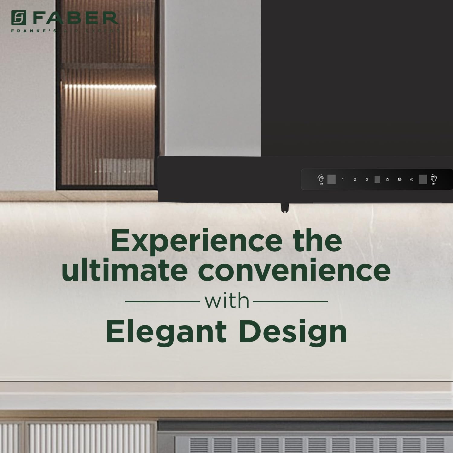 Faber 60cm 1000m³/hr T-Shape Kitchen Chimney HOOD MARS TC BF BK IN 60, Black