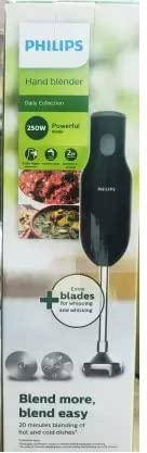 Philips HL1655/02 Daily Collection hand blender retail box showing 250W motor
