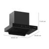 Faber Sigma BLDC HC SC FL BK 60cm 1600m3/hr Ducted Auto Clean Wall Mount Chimney