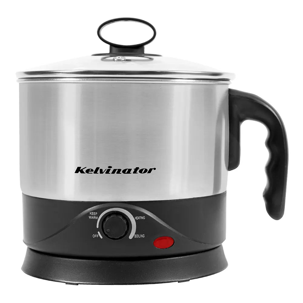 Kelvinator Electric Multi-Cook Kettle 1.2L KEKSM00512 Black/Steel