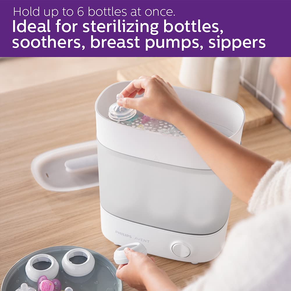 Philips Avent Advance Bottle sterilizer SCF291/00|| 10 mins Cycle, Natural steam Sterilization, Capacity Of 6 Baby Bottles