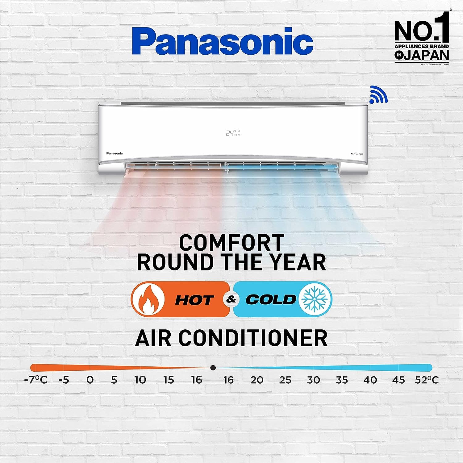 Panasonic 1.5T 3 Star Hot & Cold Wi-Fi Inverter Smart Split AC (Copper Condenser CS/CU-KZ18AKYF)