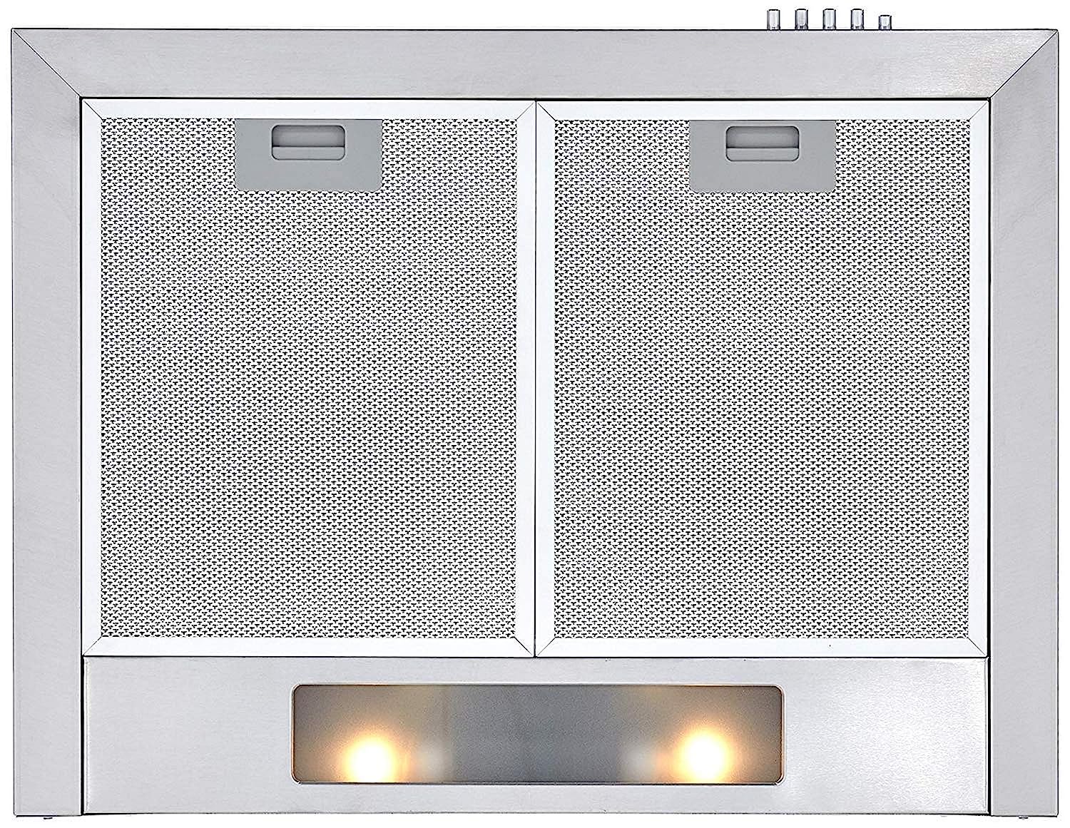 Eurodomo 60cm 850 m3/hr Chimney (Sapphire PB SS 60, 2 Cassette Filters, Stainless Steel))
