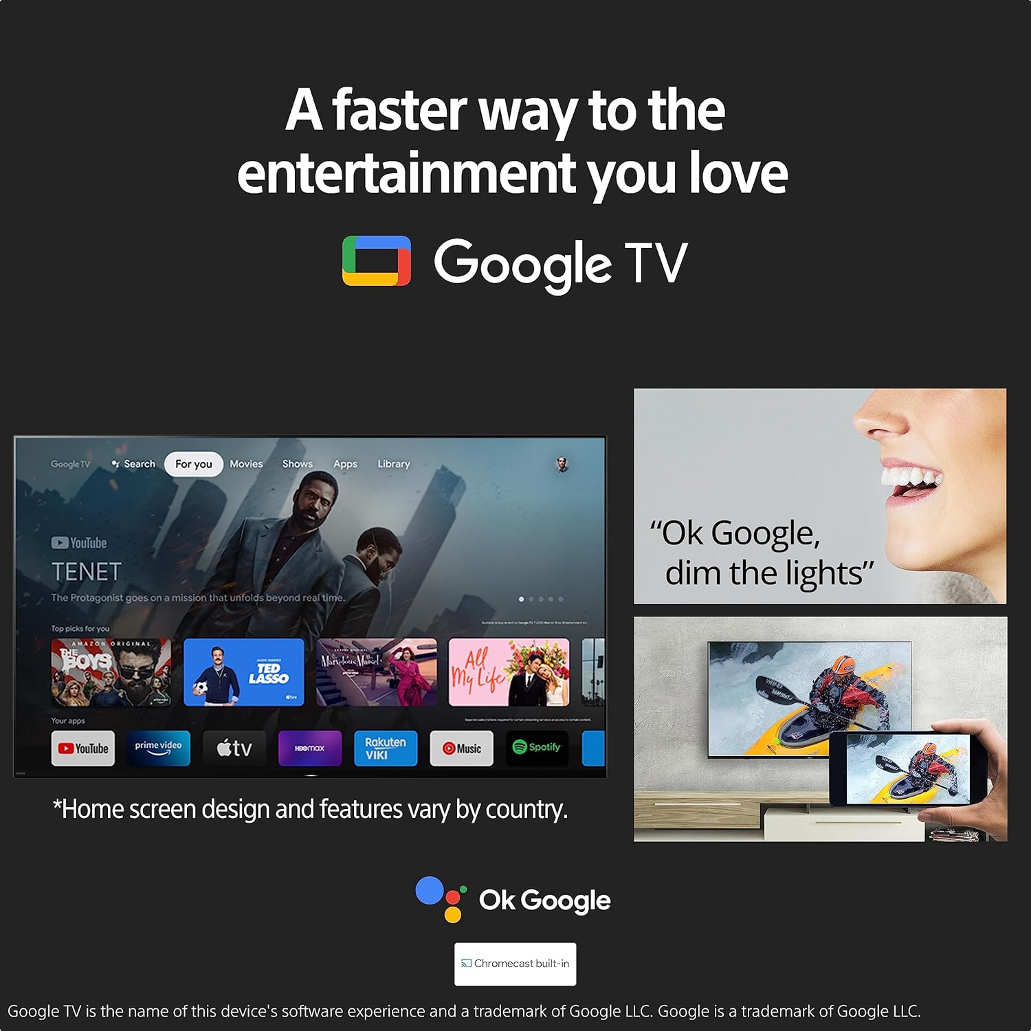 Sony X82L Series 55 KD-55X82L 4K Ultra HD HDR Smart TV (Google TV) - 139cm