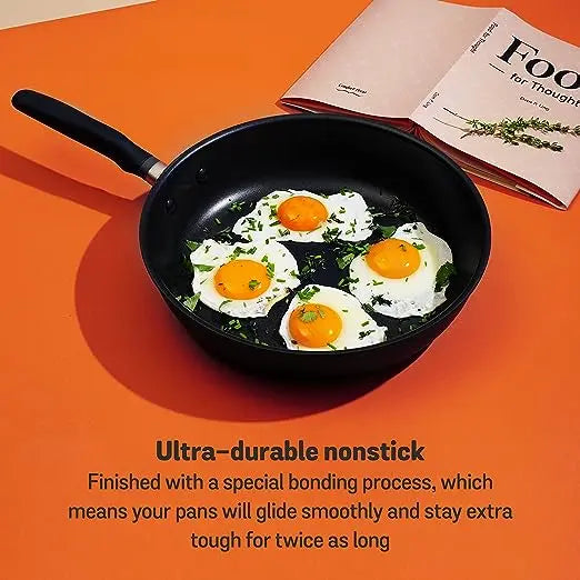 Meyer Accent Nonstick Open Frying Pan Gas and Induction Base 81218 20cm Matte Black