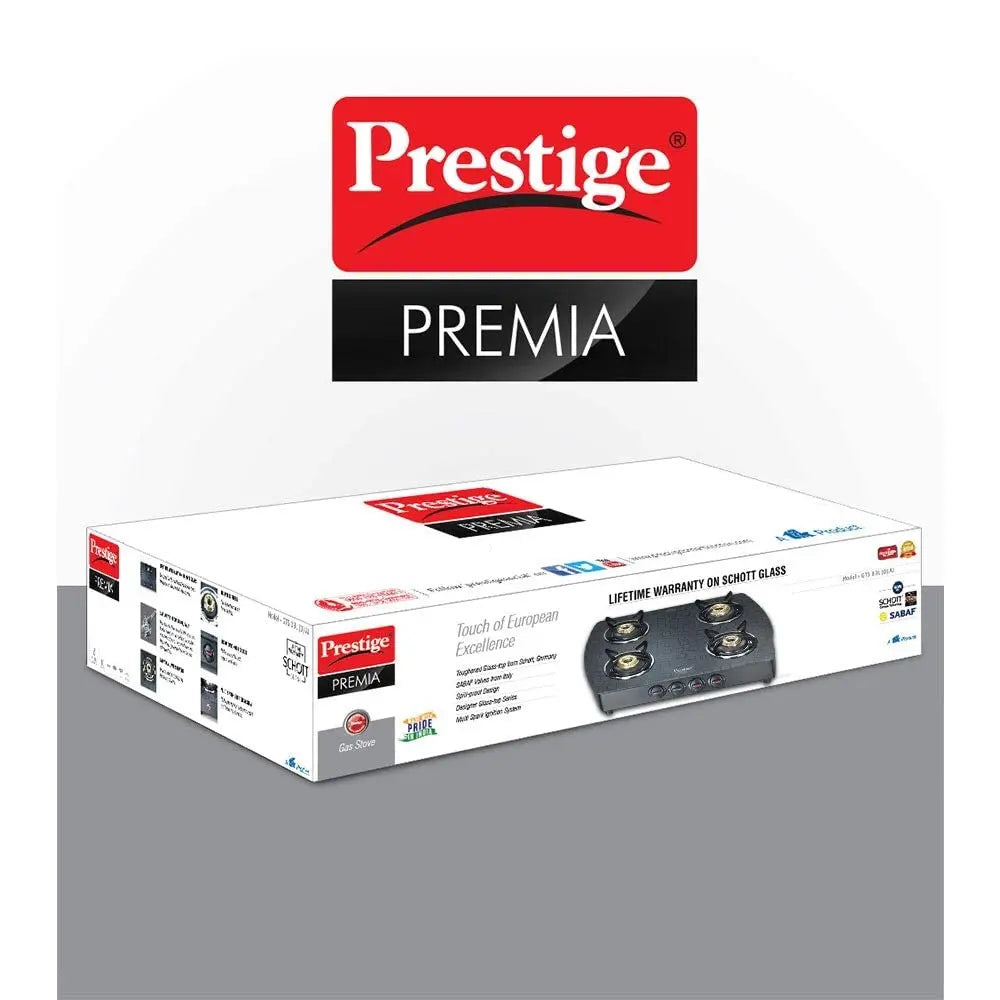 Prestige Premia GTS 04 (D) Glass Top Gas Stoves 40271