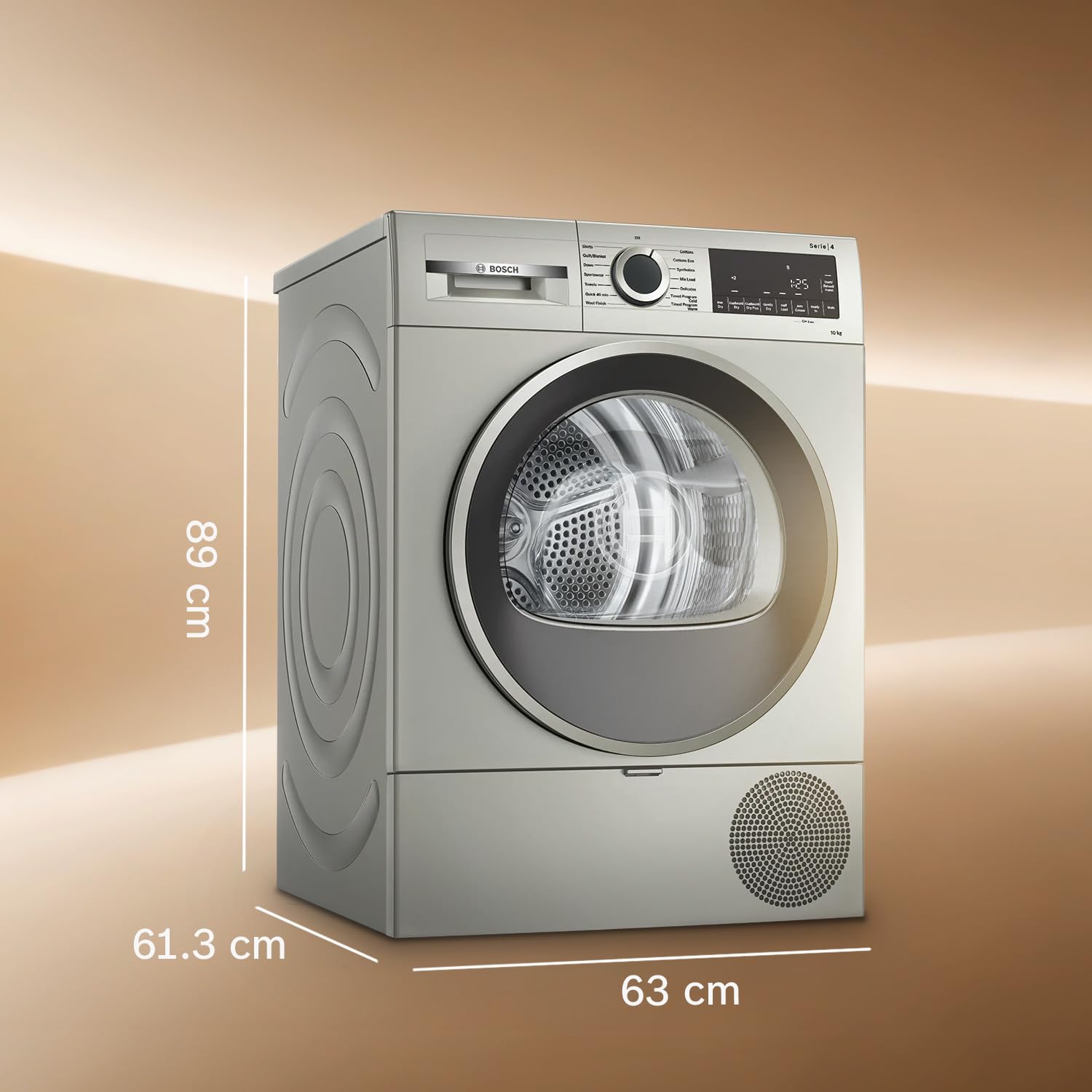 Bosch WQG2520XIN 10kg Heat Pump Tumble Dryer - Fully Automatic Front Load for Efficient Drying