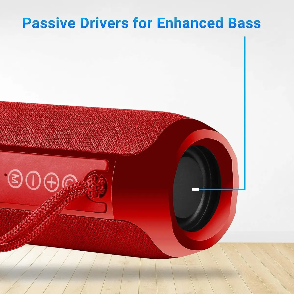ZEBRONICS Zeb-Action Portable BT Speaker with TWS Function, USB,mSD, AUX, FM, Mic & Fabric Finish(Red)