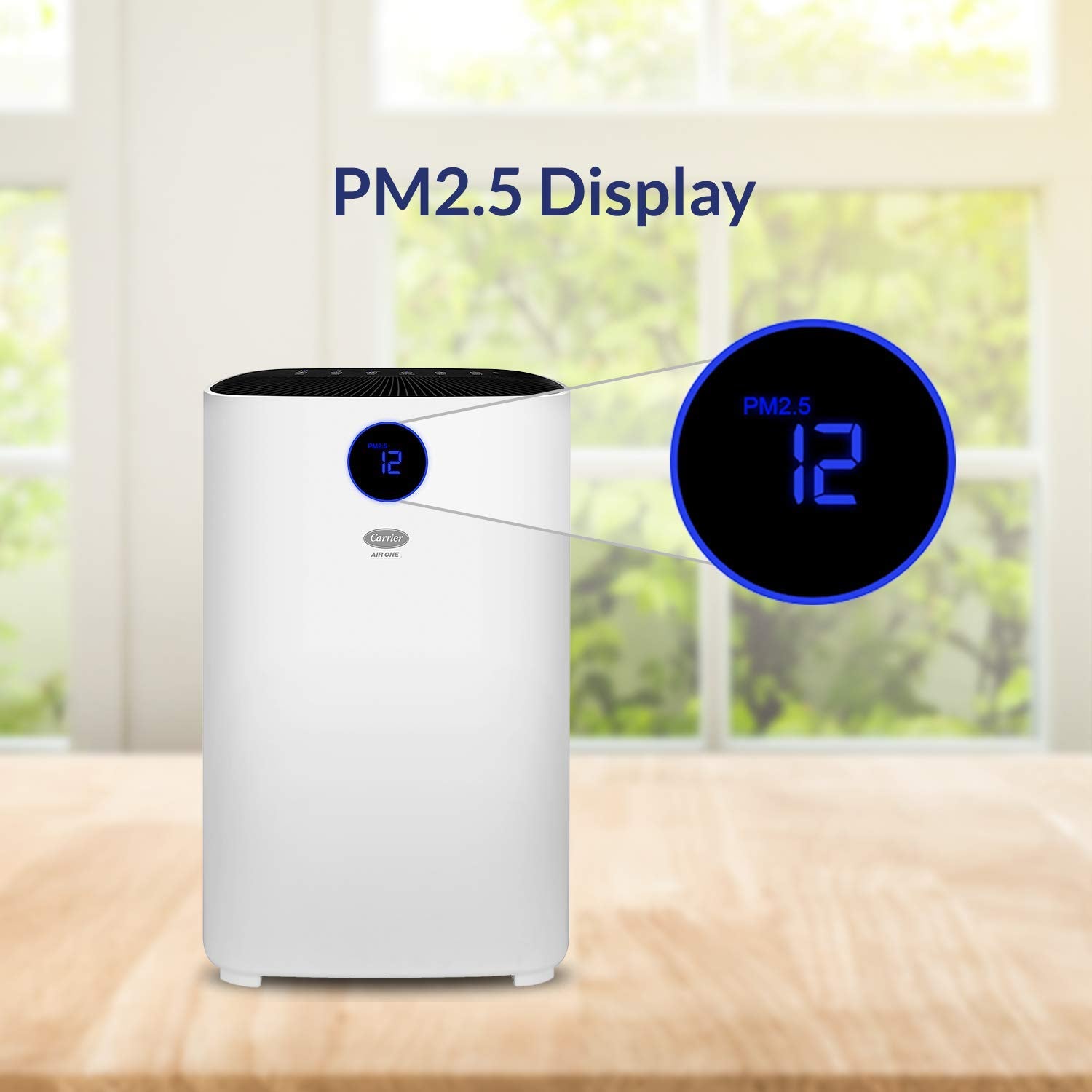 Carrier Air One Room Air Purifier with 3 Stage Filtration, PM2.5 Display and Color Indicator (260 CADR, Room Size Upto 300 sq ft with 3 Air Changes/Hour.)